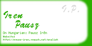 iren pausz business card